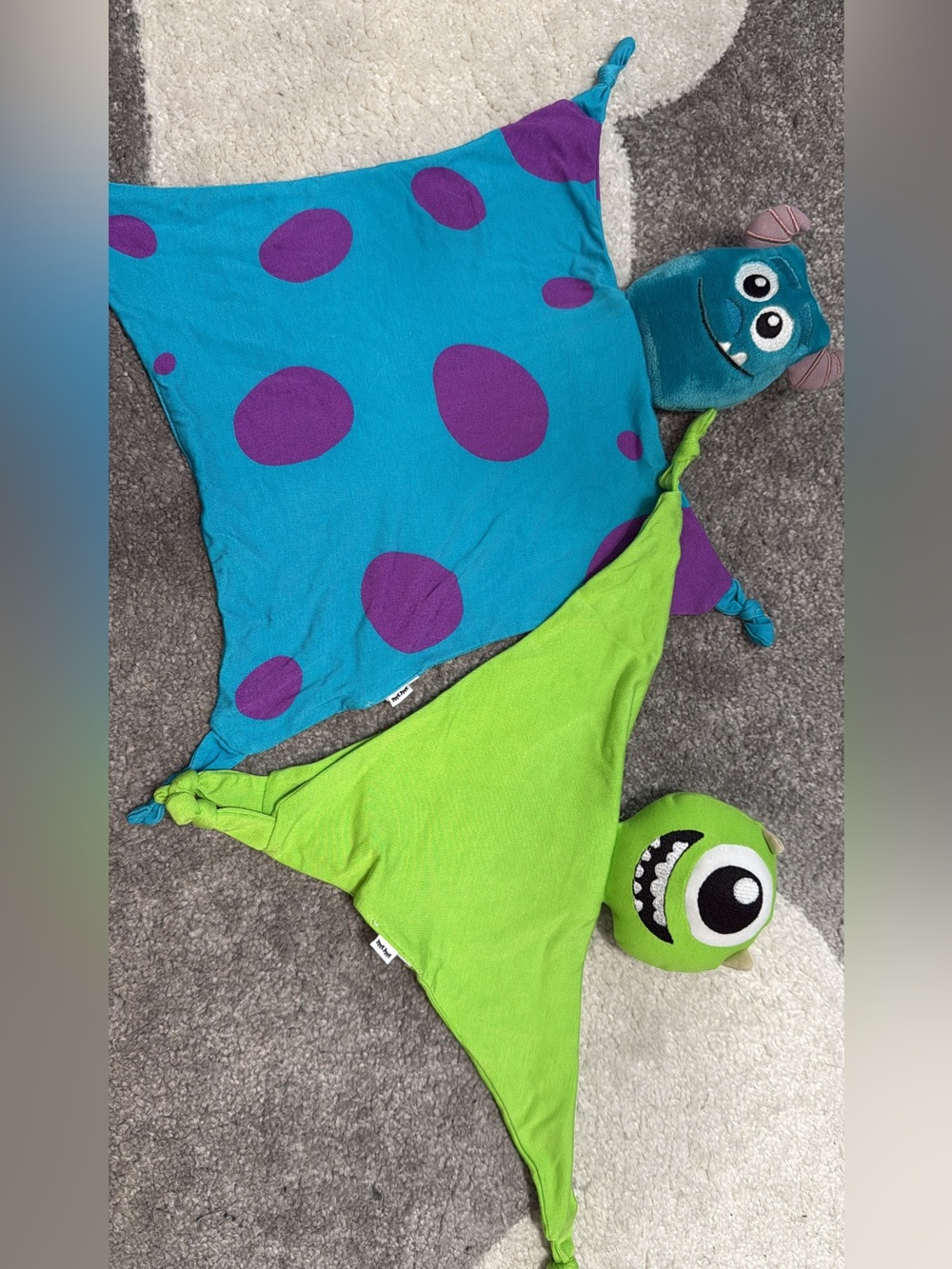 Monsters-Inc Kids Lovey Blanket - Mike and Sully Little Sleepies